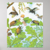 エルサ・ベスコフによるトゥンベリーナのヴィンテージイラスト ポスター (正面)