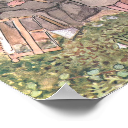 エルサ・ベスコフのヴィンテージイラスト「森の子供たち」 ポスター (角)