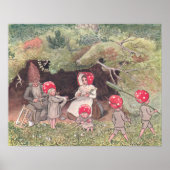 エルサ・ベスコフのヴィンテージイラスト「森の子供たち」 ポスター (正面)