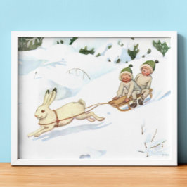 エルサ・ベスコフのヴィンテージイラスト「森の子供たち」 ポスター