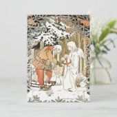 エルサ・ベスコフのヴィンテージクリスマスエンジェル冬景色 シーズンカード (スタンド正面)