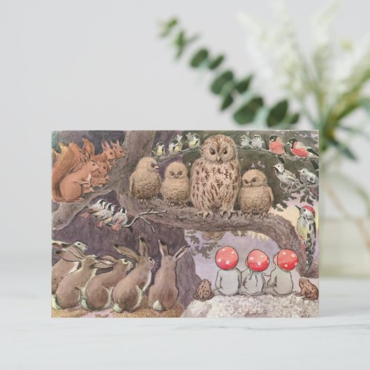 エルサ・ベスコフの『森の子供たち』 サンキューカード (スタンド正面)