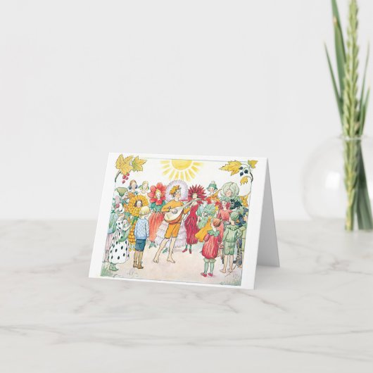 エルサ・ベスコーによるヴィンテージイラストリトルラッシー ノートカード (正面)