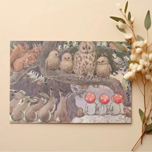 エルサ・ベスコー による『森林の子供たち』1910年 サンキューカード