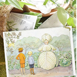 エルサ・ベスコー Vintage Illustration In the Garden ノートカード