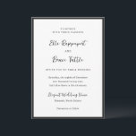 エルシンプルモダン結婚の 招待状<br><div class="desc">モダン結婚式招待状は薄いシンプル詳細に囲まれたイベントデザインを備え縁どた。</div>