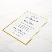 エルシンプルモダン結婚の 箔招待状 (回転した状態)