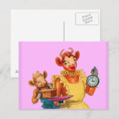 エルシー・ザ・ウシと娘のベウラー ポストカード (正面/裏面)