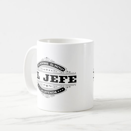 エルジェフェエルホムブルエルミトラレイエンダ(スペインのイン) コーヒーマグカップ (正面左)