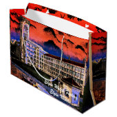 エルジンウォッチカラフルファクトリー水彩1920アート ラージペーパーバッグ (裏面アングル)