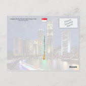 エルジン橋からシンガポールのスカイライン ポストカード (裏面)