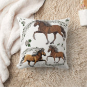 エルスカが馬と花を食べた クッション (ブランケット)