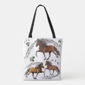 エルスカと花の歩法アイスランド馬 トートバッグ (裏面)
