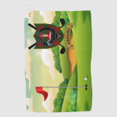 エルスキネクランバッジ&タータンチェックゴルフタオル ゴルフタオル (正面)