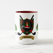 エルスキネクランバッジ&タータンチェック パーソナライズされた マグカップ (中央)
