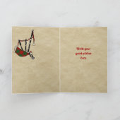 エルスキーンバッジ&タータンチェックパーソナライズされたカード カード (内部)