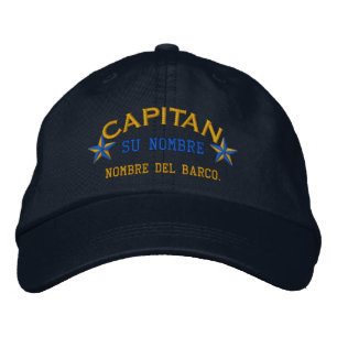 エルスペインのキャピタンNombre del barco y su nombre. 刺繍入りキャップ