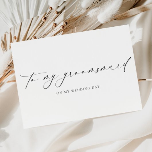 エルスミアから私の花嫁介添え人への結婚式当日のカード カード