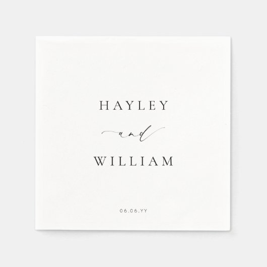 エルスミアの結婚式の名前 スタンダードカクテルナプキン (正面)