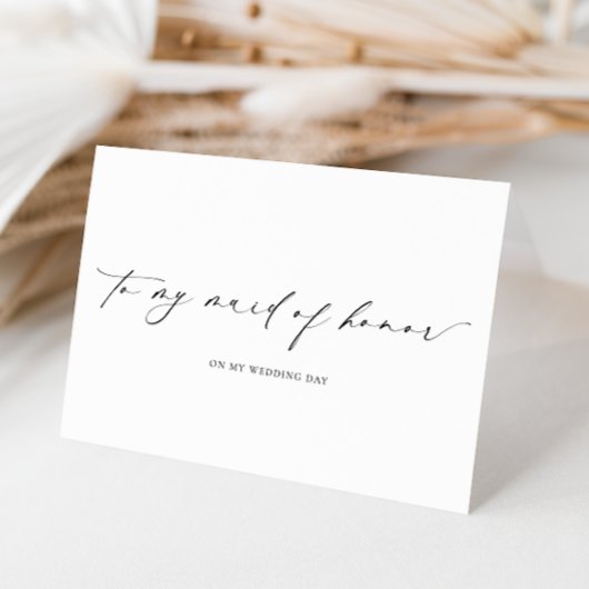 エルスミアー 私の名誉あるメイドへのウェディングデーのカード カード