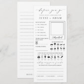 エルスミア ミニマリスト ウェディング ゲストブック カード (正面/裏面)