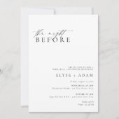 エルスミア モダン ミニマリスト リハーサル ディナー 招待状 (正面)