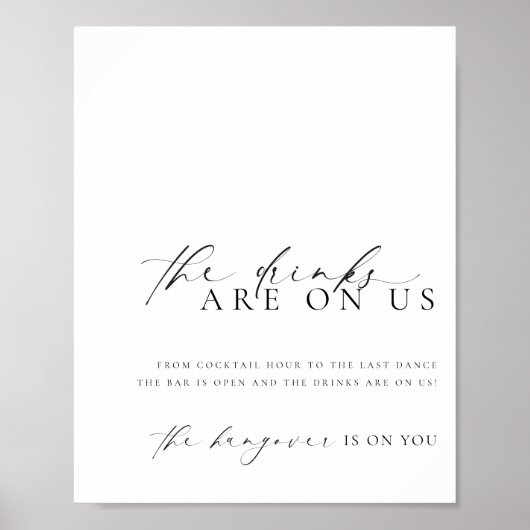 エルスミア モダン ミニマル オープン バー メニュー サイン (正面)