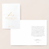 エルズミヤの約束の誓い本結婚の 箔カード (ディスプレー)