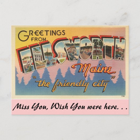 エルズワースからの挨拶 ポストカード (正面)