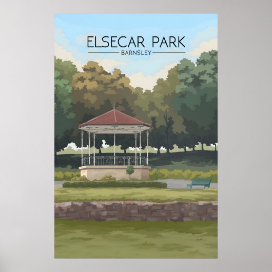 エルセカー公園バーンズリー旅行ポスター ポスター (正面)