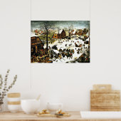 エルダーアートのPieter Bruegelベツレヘムの国勢調査 ポスター (キッチン)