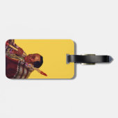 エルダーオス先住民アメリカンピースパイプの黄色 ラゲッジタグ (裏面横)
