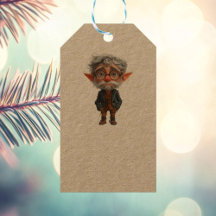 エルダークリスマス小妖精や小人クラフトギフトラベル