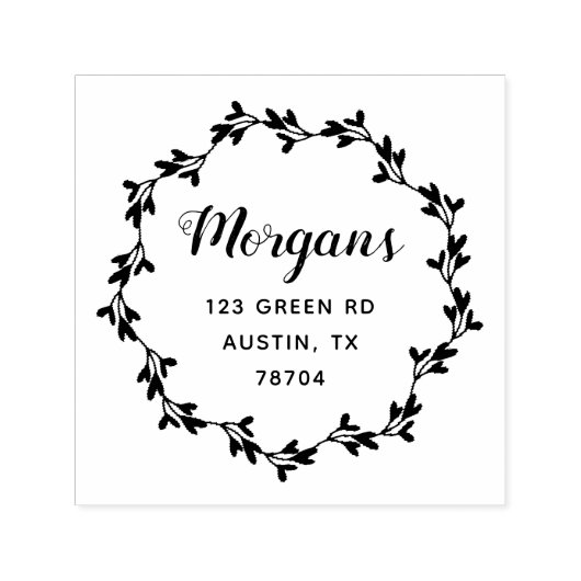 エルダーフラワーエレガントファミリーゴムスタンプ セルフインキングスタンプ (デザイン)