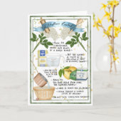 エルダーフラワーコディアル図解入りの、写真付きのレシピ カード (黄色い花)