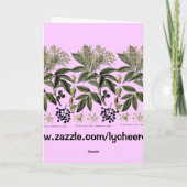 エルダーベリーサンブカスグリーティングカード カード (裏面)