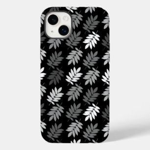 エルダーリーフパターン ブラック ホワイト グレー Case-Mate iPhone 14 PLUSケース