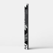 エルダーリーフ大判パターン ブラック ホワイト グレー Case-Mate iPhoneケース (裏面 / 左)