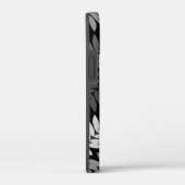エルダーリーフ大判パターン ブラック ホワイト グレー Case-Mate iPhoneケース (裏面 / 右)