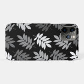 エルダーリーフ大判パターン ブラック ホワイト グレー Case-Mate iPhoneケース (裏面(横))