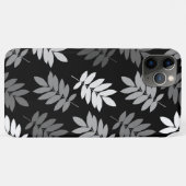 エルダーリーフ大判パターン ブラック ホワイト グレー Case-Mate iPhoneケース (裏面(横))