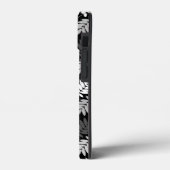 エルダーリーフ柄 ブラック ホワイト グレー Case-Mate iPhoneケース (裏面 / 左)