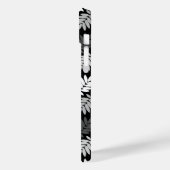 エルダーリーフ柄 ブラック ホワイト グレー Case-Mate iPhoneケース (裏面 / 左)