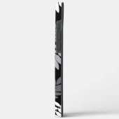 エルダーリーフ 大柄 ブラック ホワイト グレー Case-Mate iPhoneケース (裏面 / 左)