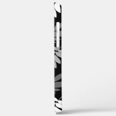 エルダーリーフ 大柄 ブラック ホワイト グレー Case-Mate iPhoneケース (裏面 / 左)
