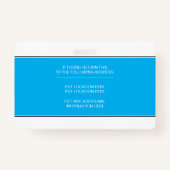 エルダー気にナースIDブルー写真テンプレート バッジ (裏面)