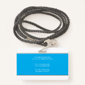 エルダー気にナースIDブルー写真テンプレート バッジ (裏面ランヤード)