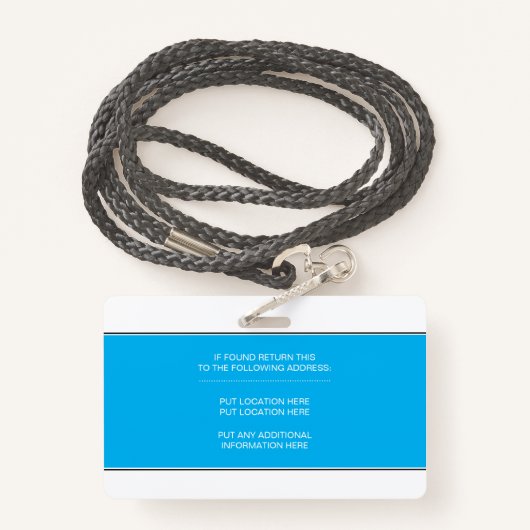 エルダー気にナースIDブルー写真テンプレート バッジ (裏面ランヤード)