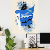 エルテザ〔占星術の〕十二宮図スイートピセス ポスター (ホームオフィス)