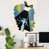 エルテザ〔占星術の〕十二宮図スイート山羊座 ポスター (ホームオフィス)